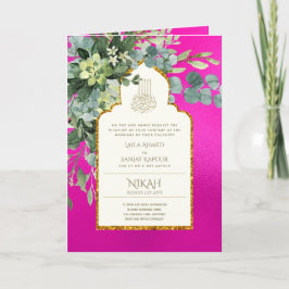 Cartão Nikah Walimah Invitation Program RSVP