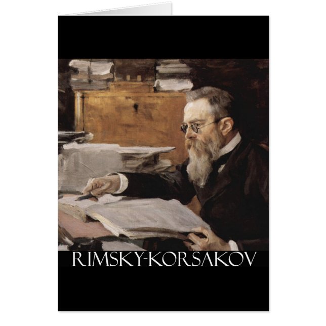 Cartão Nikolai Rimsky-Korsakov (Frente)