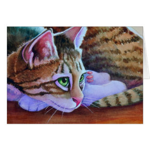 Cartão Nikos Sorta Tabby Cat