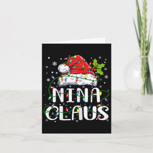 Cartão Nina Claus Christmas Santa Hat Matando Família Xma
