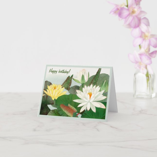 Cartão Ninfhaea lotus, Parabéns (Orquídea)