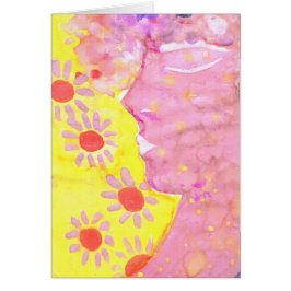 Cartão Ninfhs Folk Art de AnyaC VAZIO Papel de carta