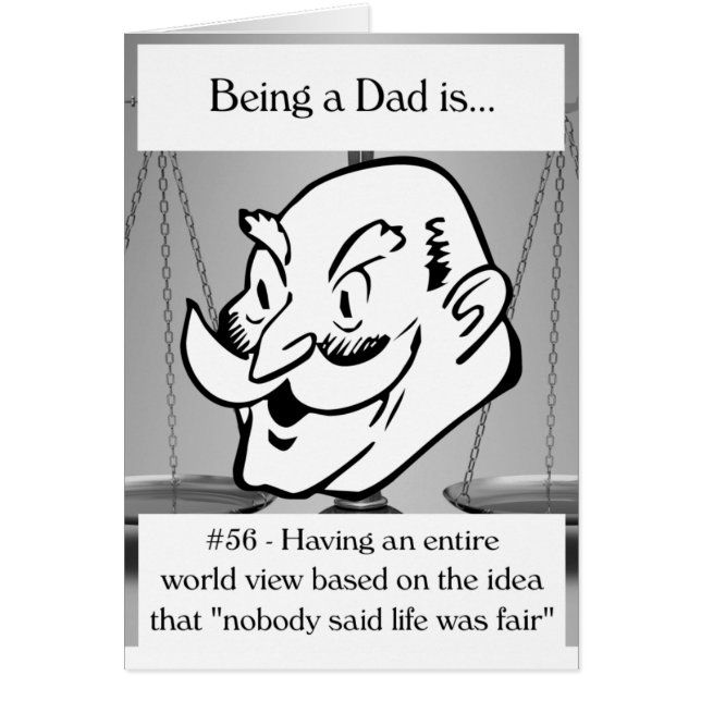 Cartão Ninguém Disse Que A Vida Era Justa (Frente)