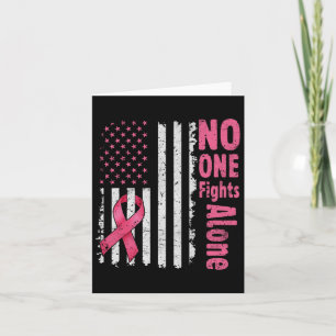 Cartão Ninguém Luta Contra O Cancer Sozinho Bandeira Amer