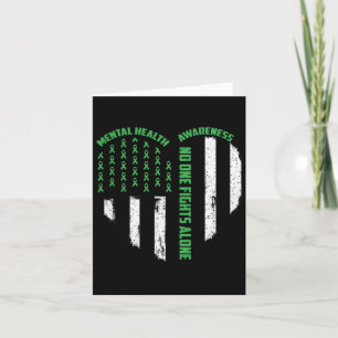 Cartão Ninguém Luta Usa Bandeira Coração Sozinha Saúde Me