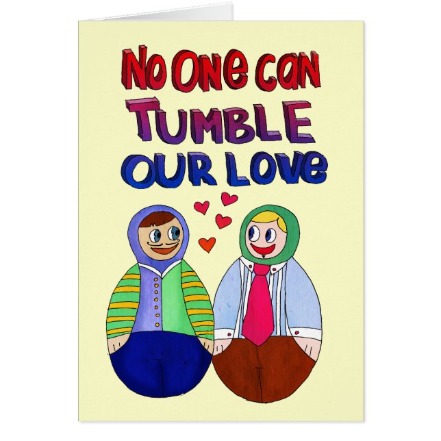 Cartão Ninguém pode cair nosso amor (Frente)