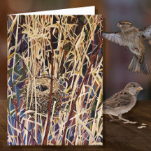 Ninho de Vida Selvagem em Branco