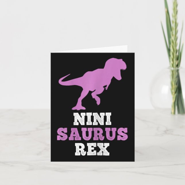 Cartão Nini-saurus Rex Dino Dinossauro Ninisaurus Engraça (Frente)