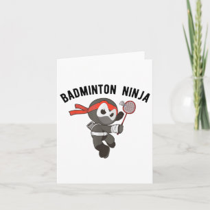 Cartão Ninja Badminton , Birdie Sport Tee Apparel_1 