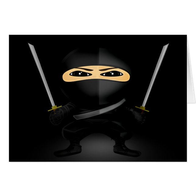 Cartão Ninja Boy (2) (Frente Horizontal)