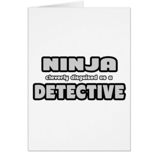 Cartão Ninja Claramente Disfarçada Como Detetive