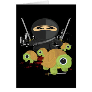 Cartão Ninja com tartarugas