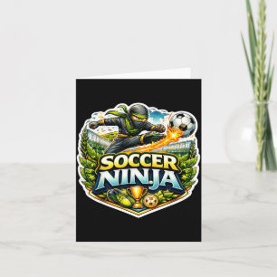 Cartão Ninja de Futebol Jogador de Futebol Engraçado Aman