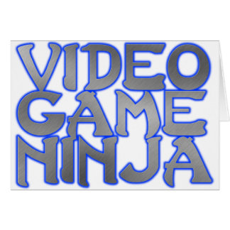 Cartão NINJA do JOGO DE VÍDEO (azuis)
