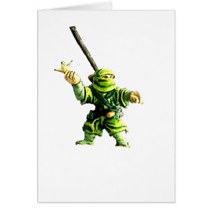 Cartão Ninja em verde