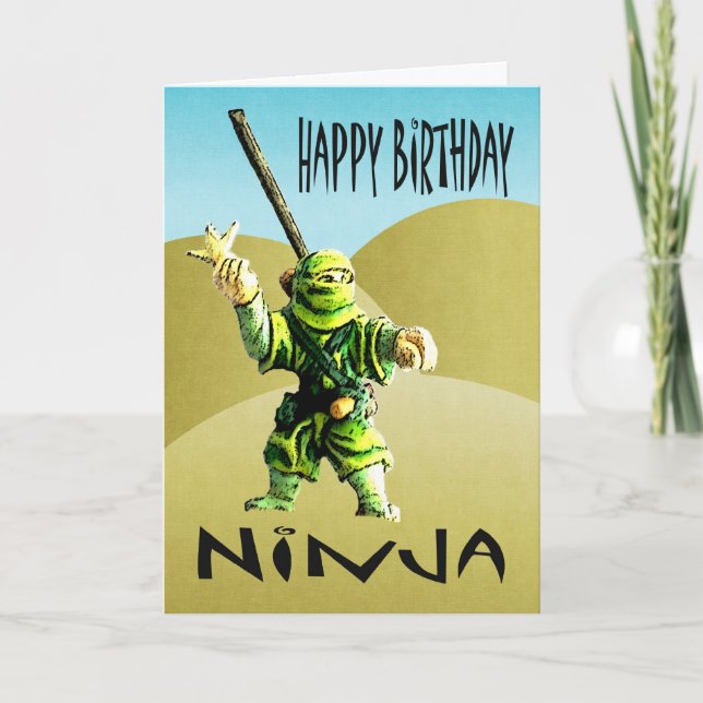 Cartão Ninja Happy Birthday (Frente)