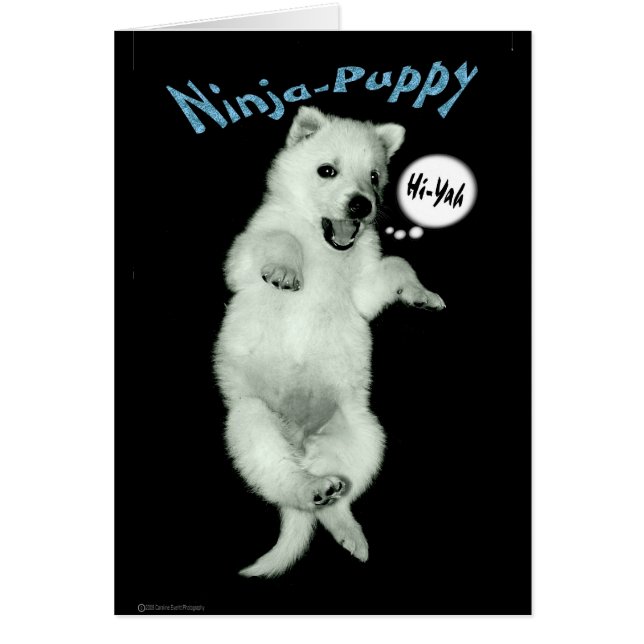 Cartão Ninja Puppy (Frente)