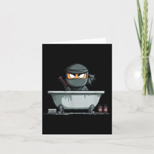 Cartão Ninja Samurai Incrível na Gráfica da Banheira