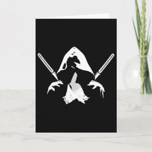 Cartão Ninja Warrior Bushido Samurai Sword Fighter Martia