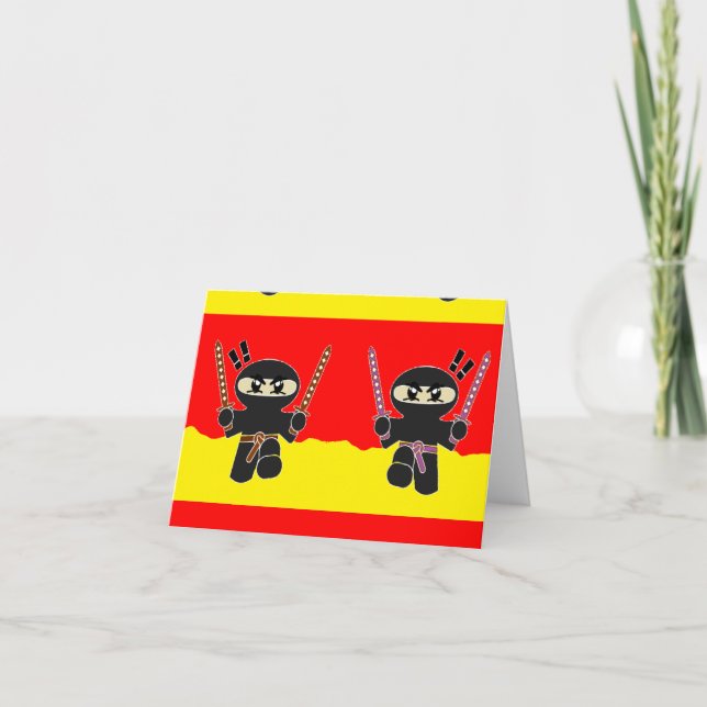 Cartão Ninjas raivosos (Frente)