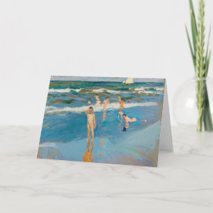 Cartão Niños en el Mar   Joaquín Sorolla