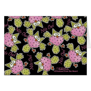 Cartão Nite Owl Collage