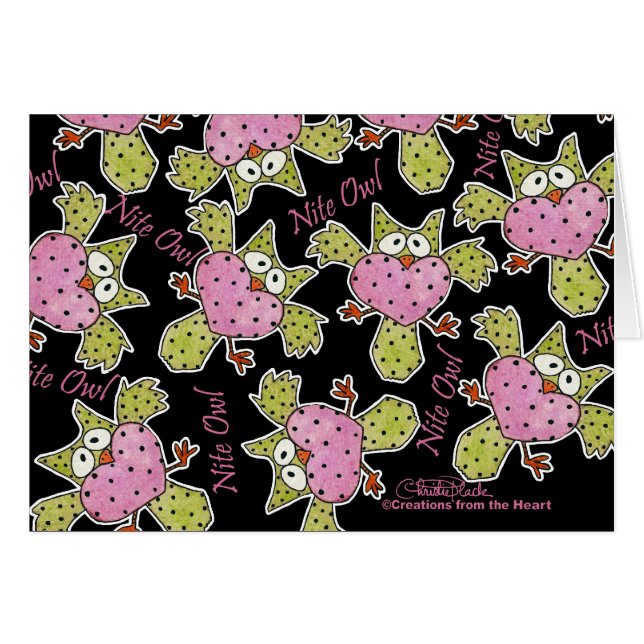 Cartão Nite Owl Collage (Frente Horizontal)