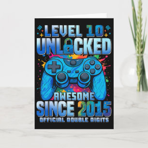 Cartão Nível 10 Desbloqueado Incrível Desde 2015 10º Aniv