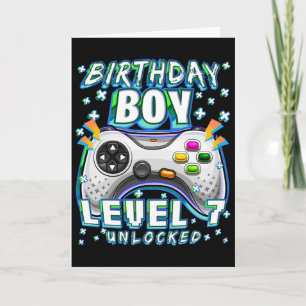 Cartão Nível 7 7 do jogo de vídeo desbloqueado Birthday G