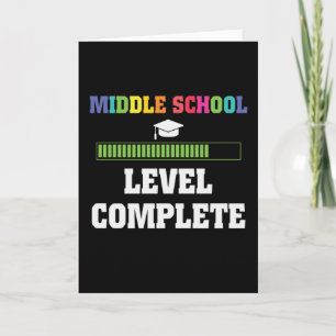 Cartão Nível da Escola Média Completado de Volta ao Jogad