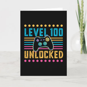 Cartão Nível de jogos 100 - 100º presente de aniversár