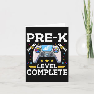 Cartão Nível Pré-k Completar Cl De Gamer De Graduação K 2