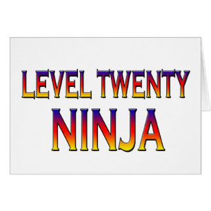 Cartão Nível vinte ninja