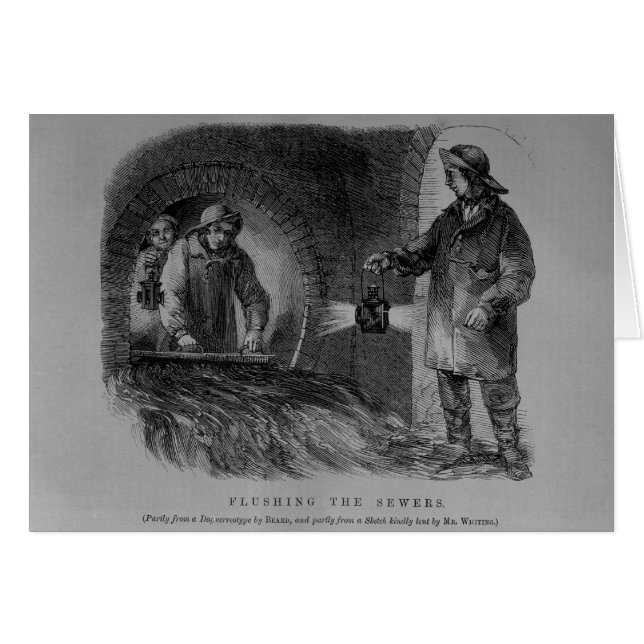 Cartão Nivelando os esgotos (Frente Horizontal)