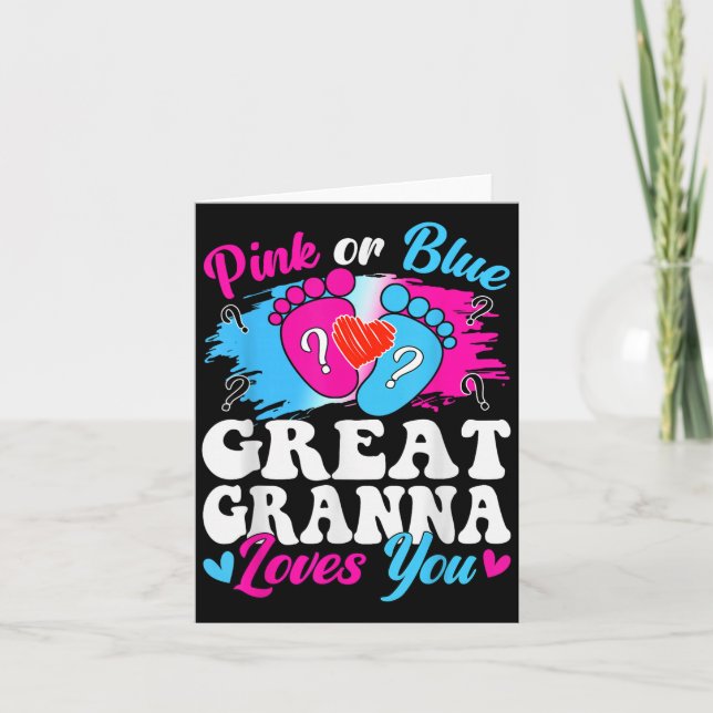 Cartão Nk Or Blue Great Gr Love You Baby Gender Reveal  (Frente)