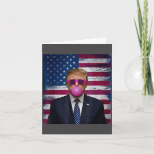 Cartão Nk Sungles Trump Chiclete 2024 Bandeira EUA Vintag