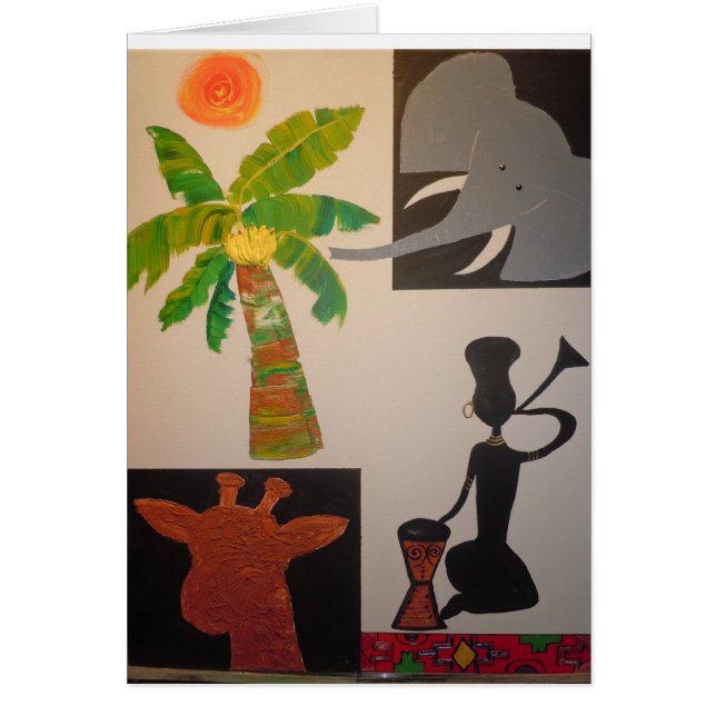 Cartão Nkosi, iAfrika do sikelel - deus abençoe África (Frente)