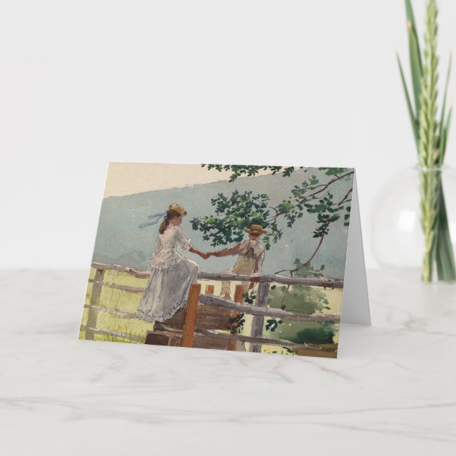 Cartão No bloco | Winslow Homer (Frente)