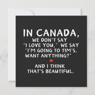 Cartão No Canadá não dizemos que te amo