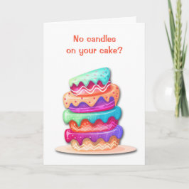 Cartão No Candles Funny Birthday Card