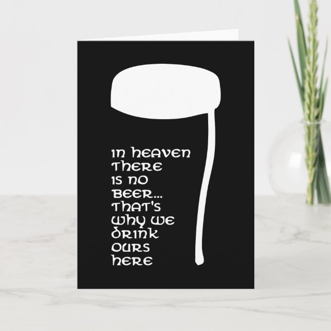 Cartão No céu não há cerveja (Frente)