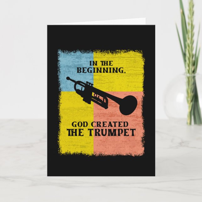 Cartão No Começo Deus Criou O Trompete (Frente)
