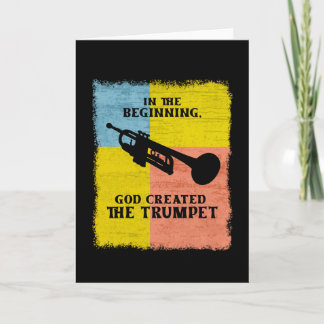 Cartão No Começo Deus Criou O Trompete