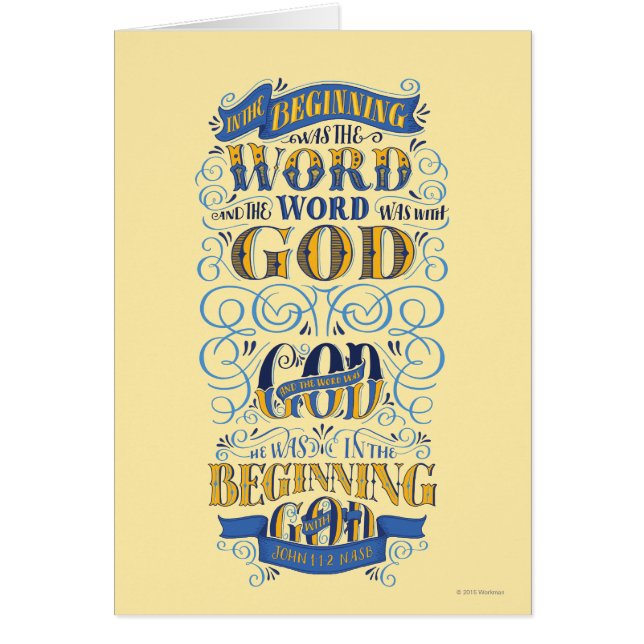 Cartão No começo, era a palavra (Frente)