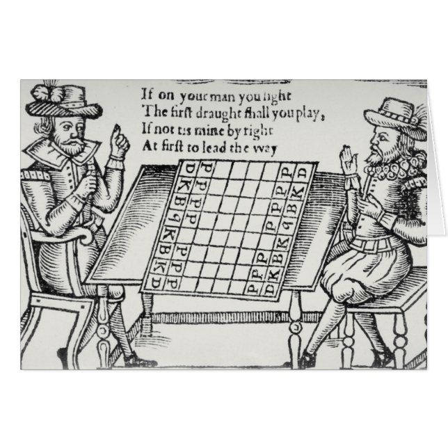 Cartão No conselho de xadrez (Frente Horizontal)