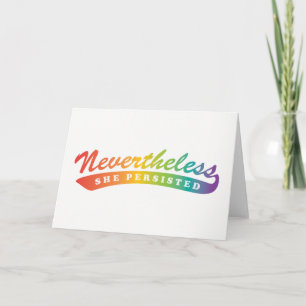 Cartão No entanto, ela persistiu. Notecards