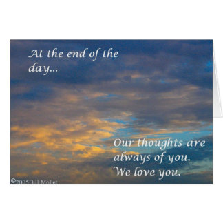 Cartão No final do dia