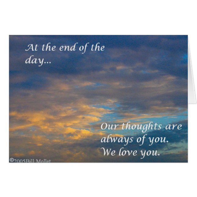 Cartão No final do dia (Frente Horizontal)