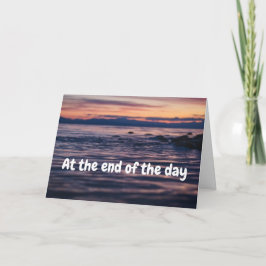 Cartão No final do dia, estamos na mesma página -