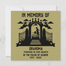 Cartão No Funeral de Jardineiros de Memória